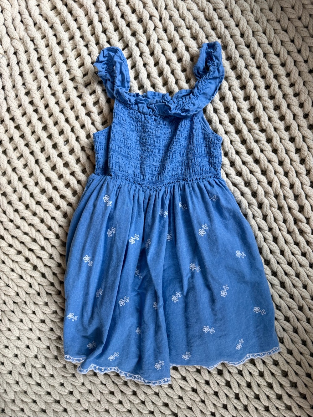 Cat & Jack 5t blue girls dress with eyelet detail